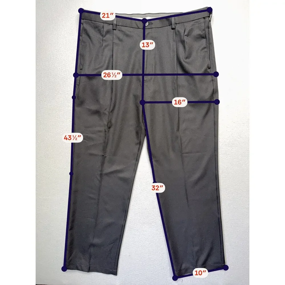 Haggar Men's Cool 18 PRO Expandable Waist Dress Pants black 42x32 $70